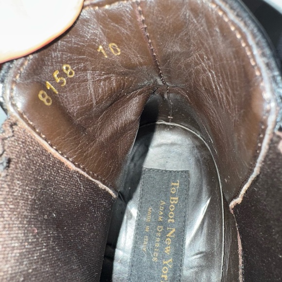 Men’s To Boot New York Adam Derrick Belvedere Black Leather Ankle Boots - Picture 6 of 8